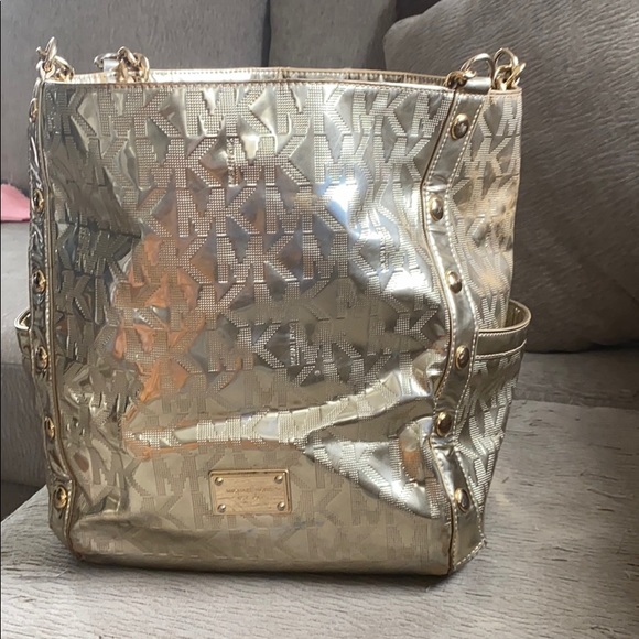 Michael Kors Handbags - Gold leather MK BAG